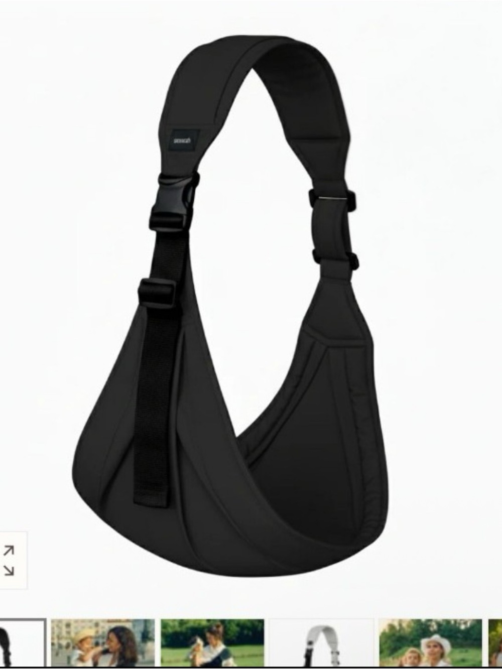 Adjustable Black Baby Hip Sling Seat Carrier - Hands-Free Toddler Support
